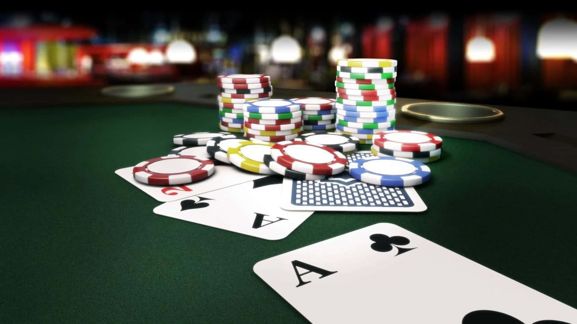 Intensojuego De Póker En Una Mesa De Casino