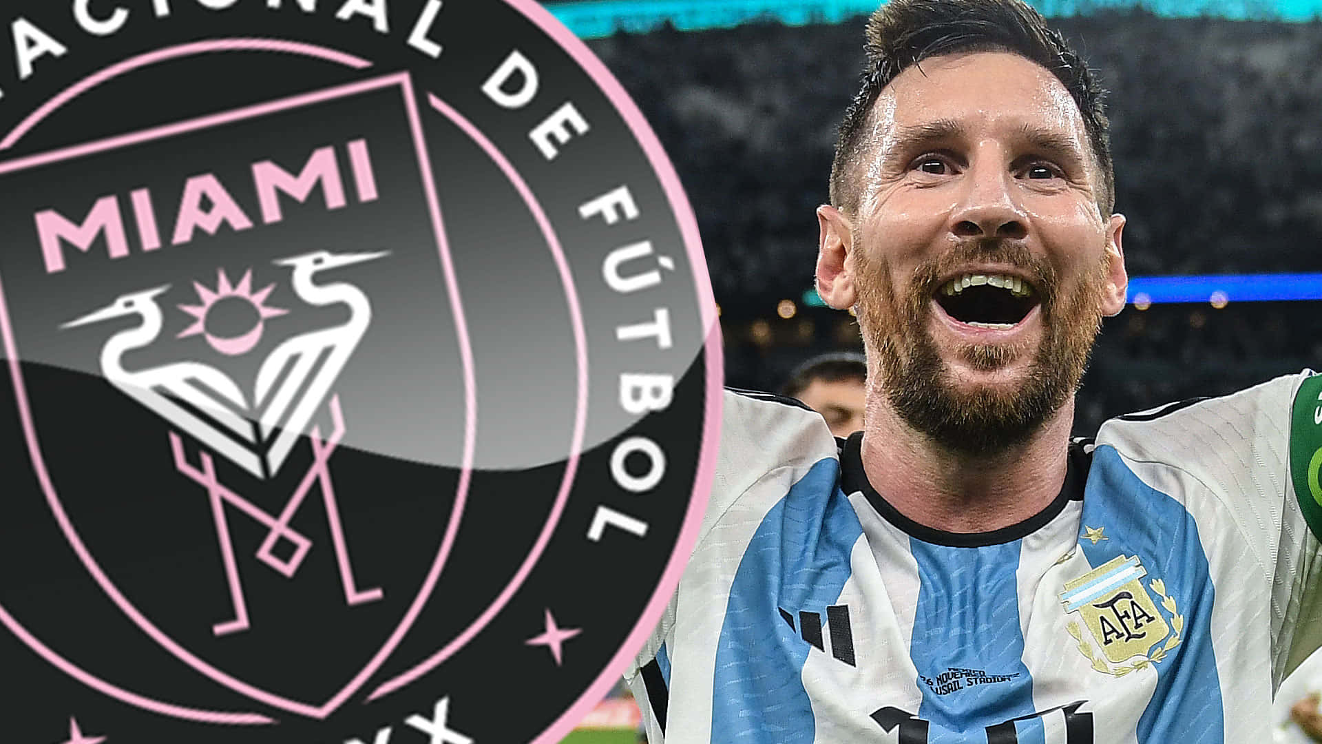 Inter Miami FC And Lionel Messi Cool Graphic Art Wallpaper
