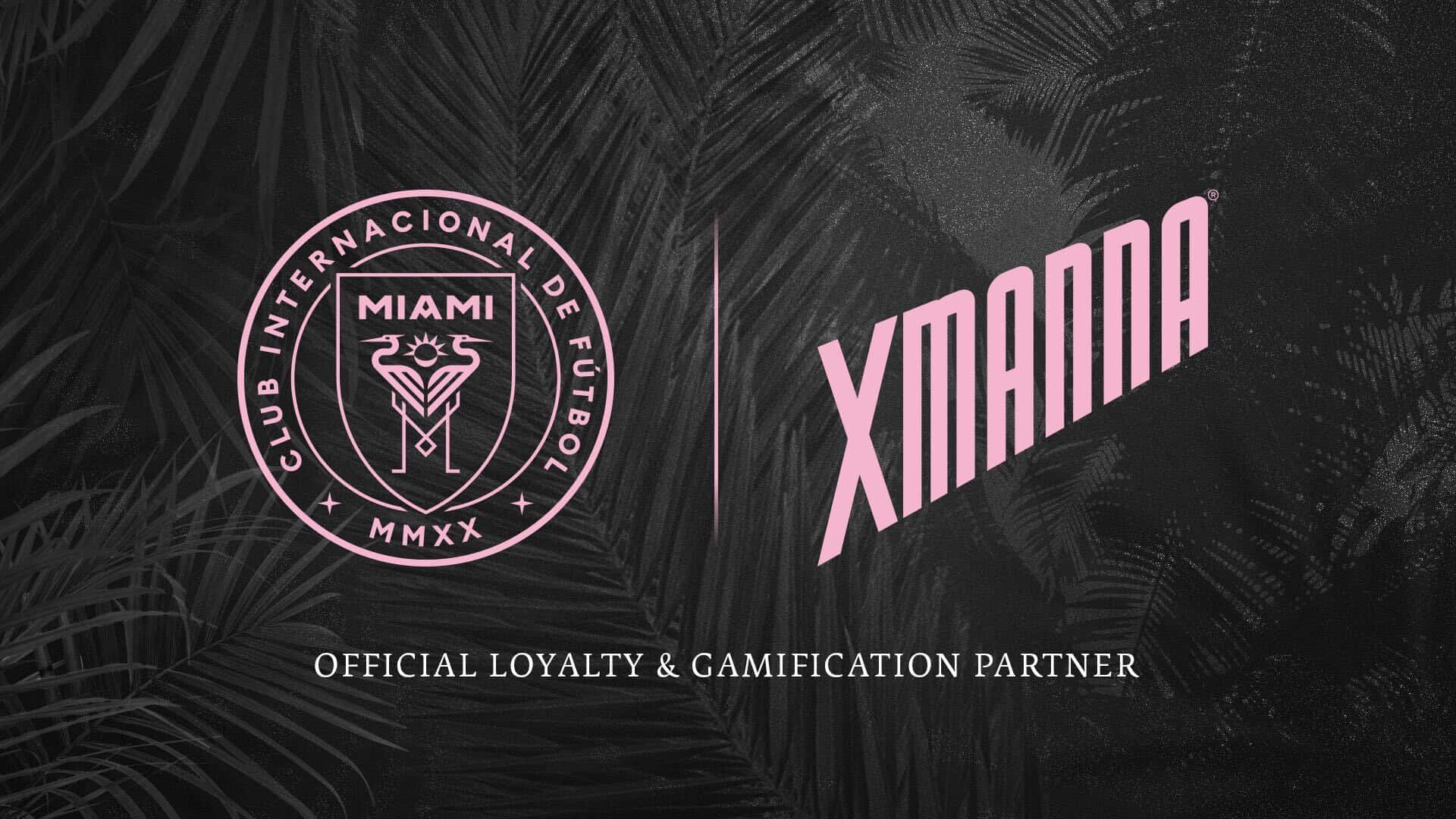 Inter Miami FC And Xmanna Partnership Graphic Design Wallpaper