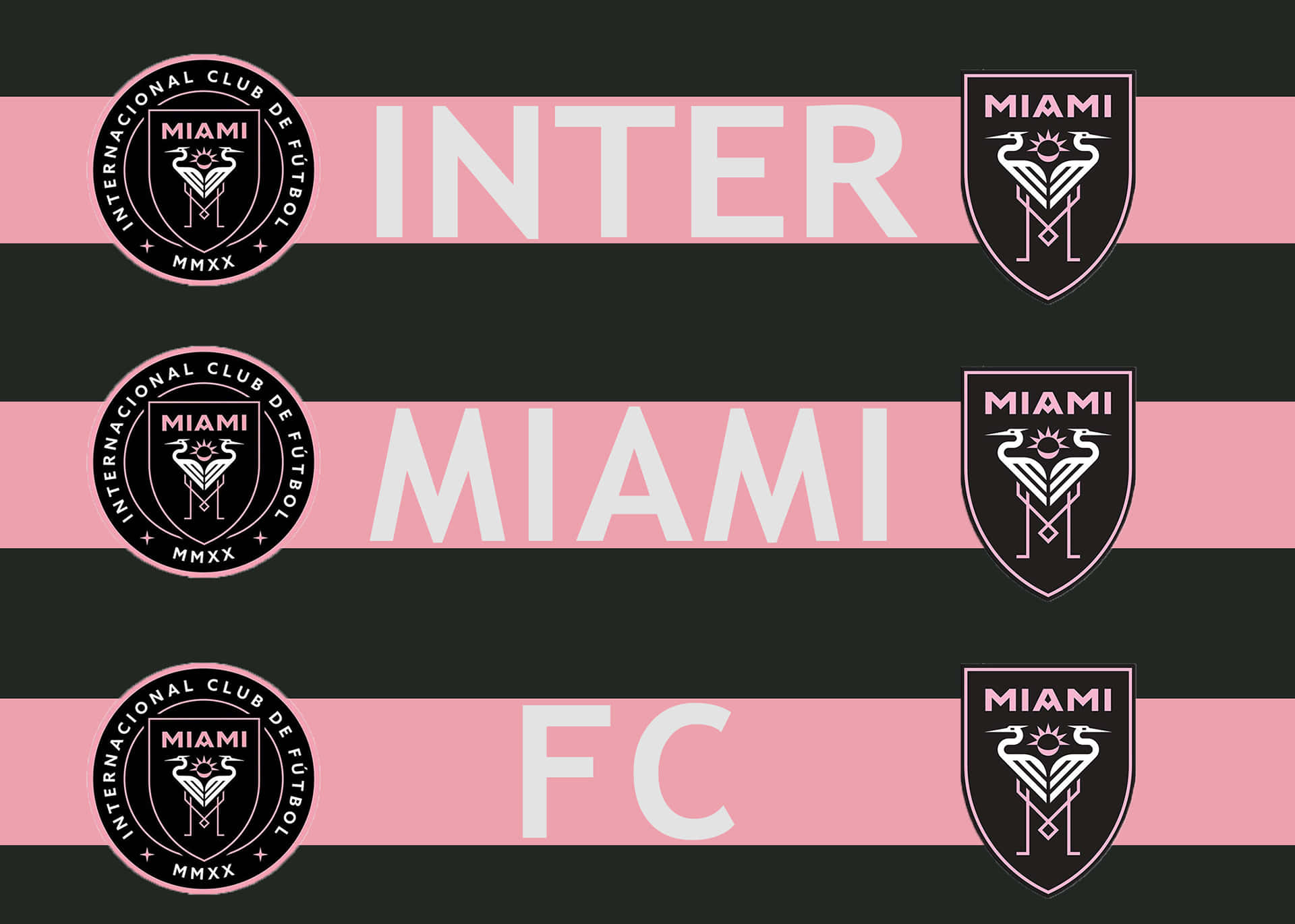 Inter Miami FC Banner Art Wallpaper