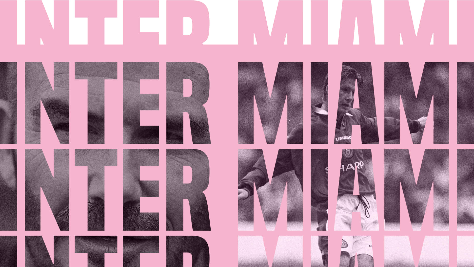 Tapet til Inter Miami FC Typografi Kunst: Fejr den stolte organisation og støt Inter Miami FC med dette officielle klublogopapir. Wallpaper