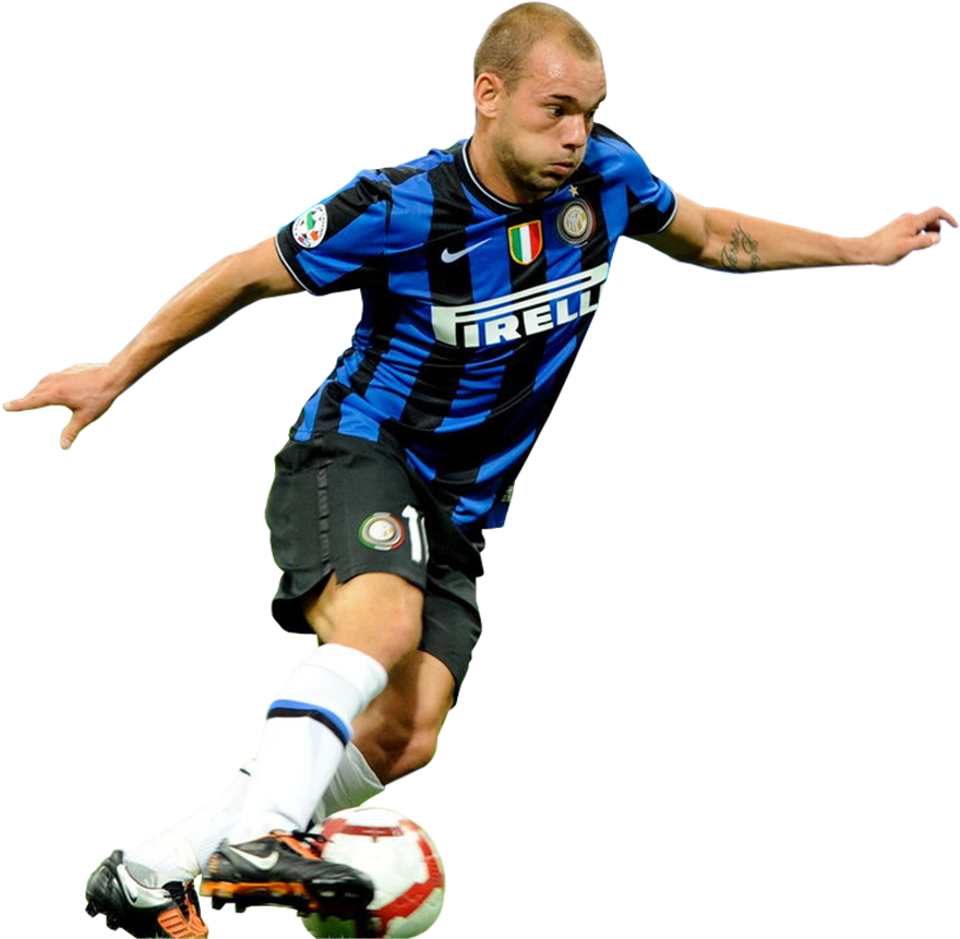 Inter Milan Player Controlling Ball PNG