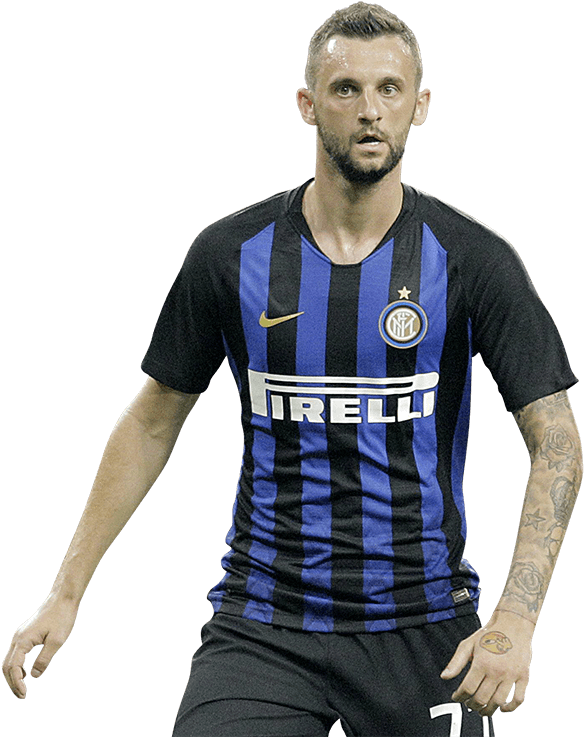Inter Milan Soccer Player Action Shot PNG