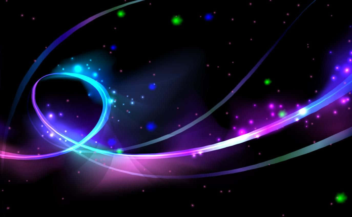 Interactive Blue Space Background with Light Circles