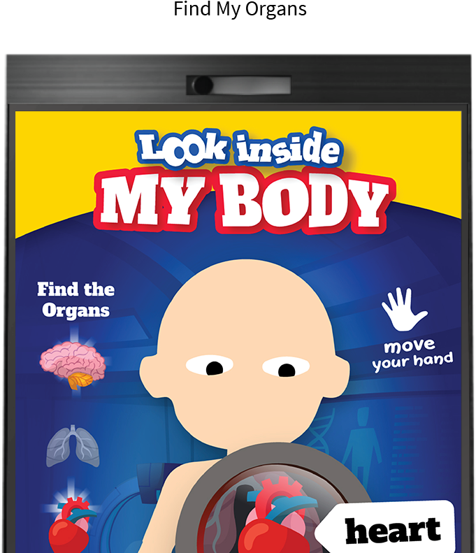 Interactive Body Organ Discovery Game PNG