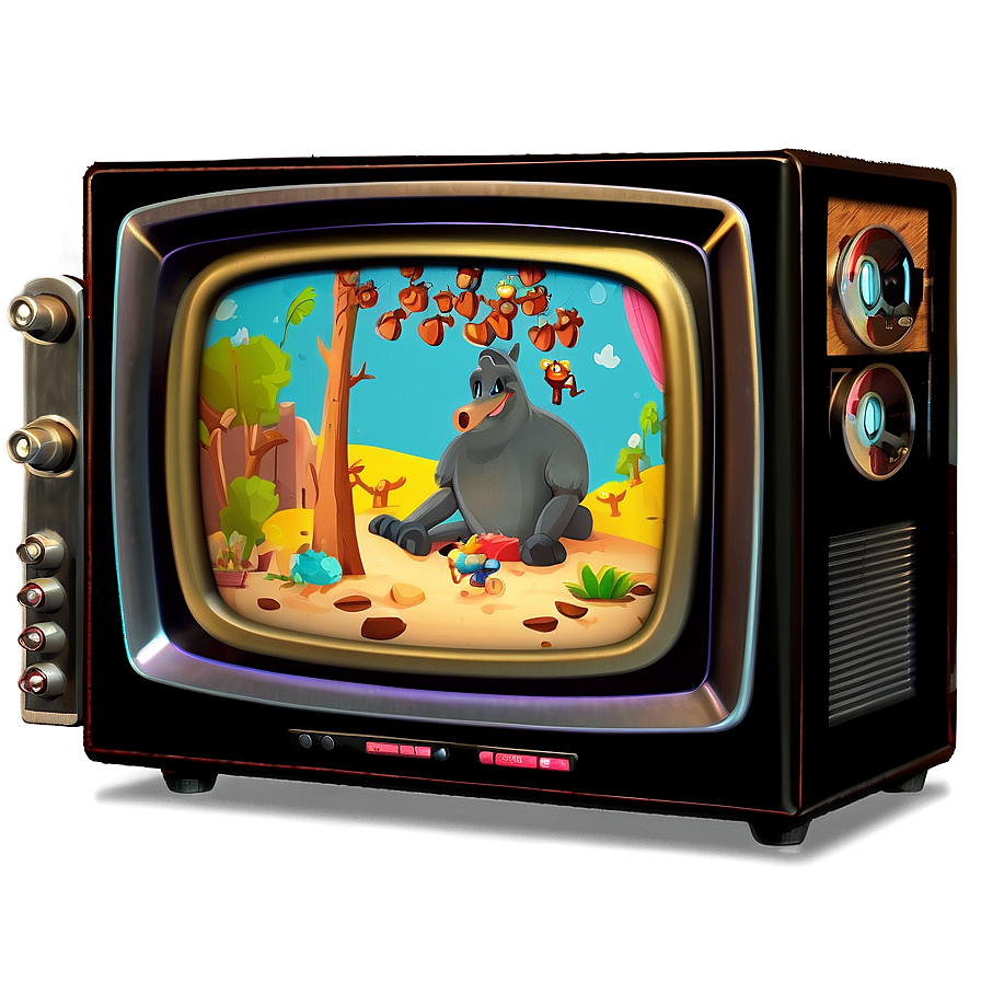 Interactive Cartoon Tv Game Png Yos32 PNG