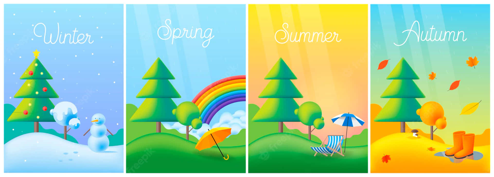 Interactive Collage Seasons Wallpaper