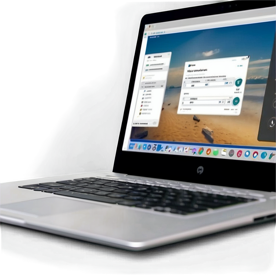 Interactive Touchscreen Laptop Mockup Png Hhp PNG