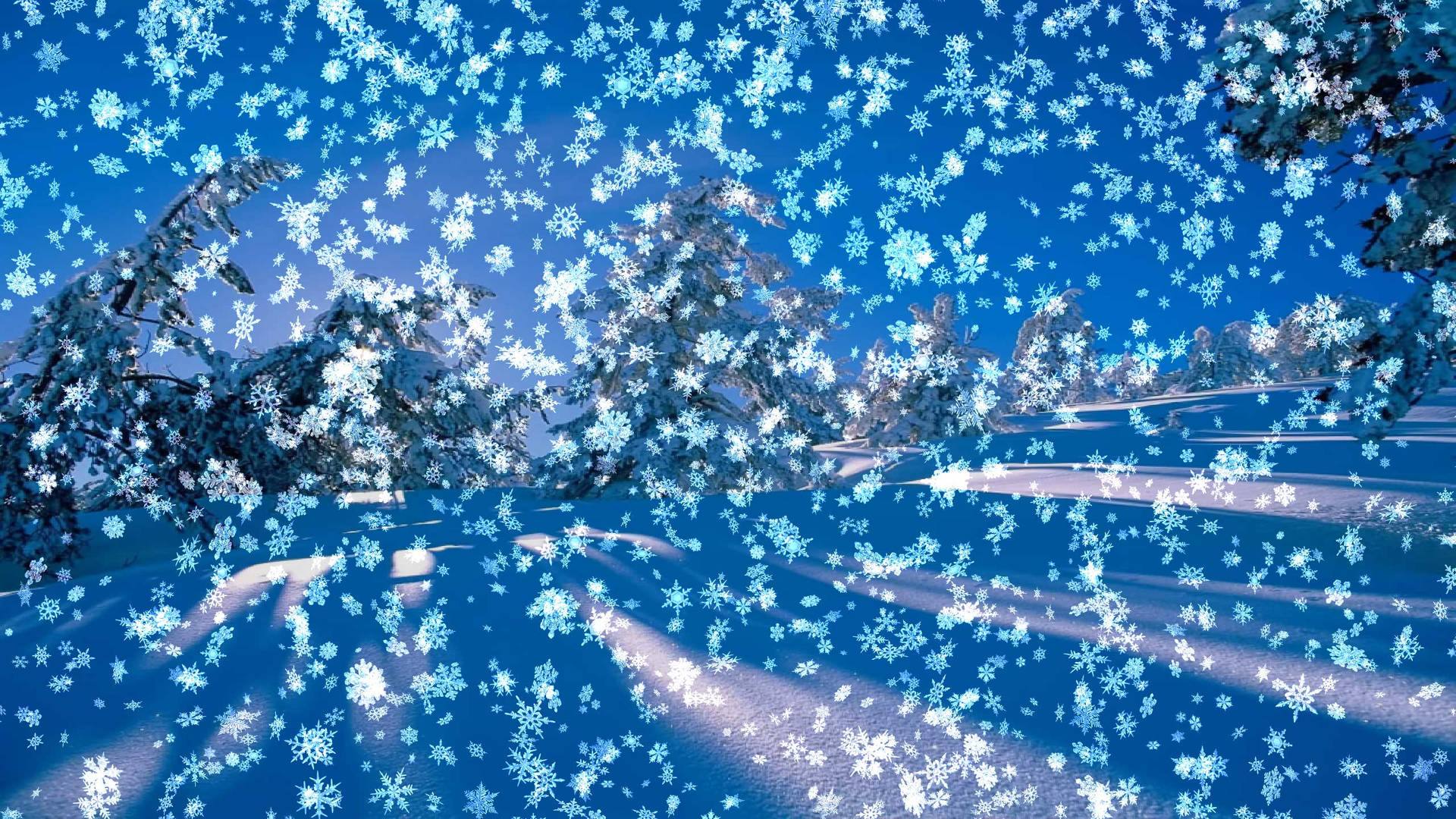 Interaktivt Snowscape Wallpaper