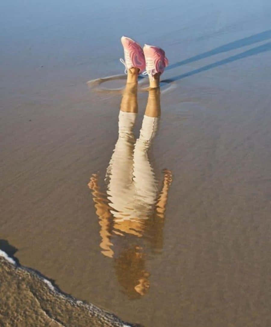 Interesting Reflective Beach Picture