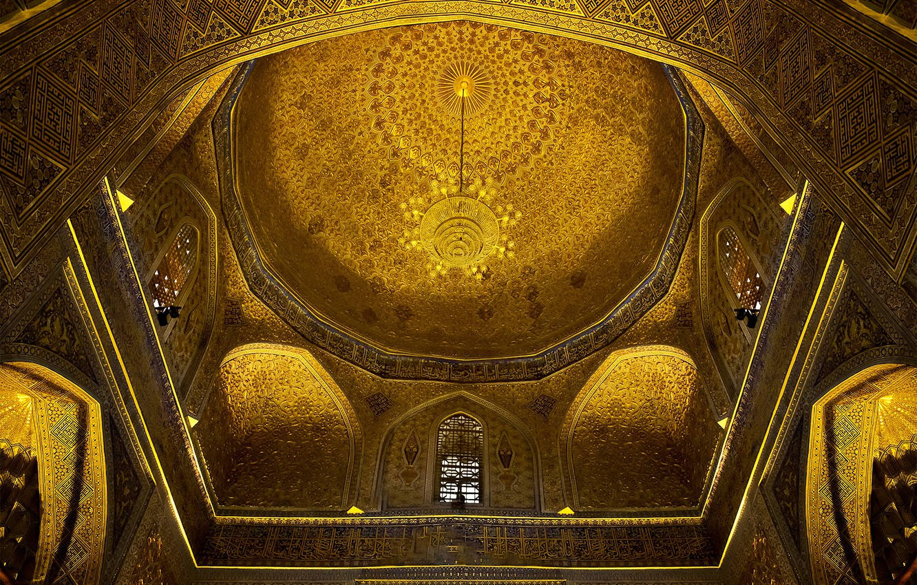 Interior Ceiling Gur-E-Amir Samarkand Wallpaper