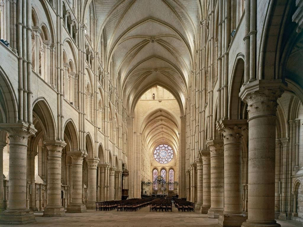 Interior Design Of Chartes Cathedral Wallpaper