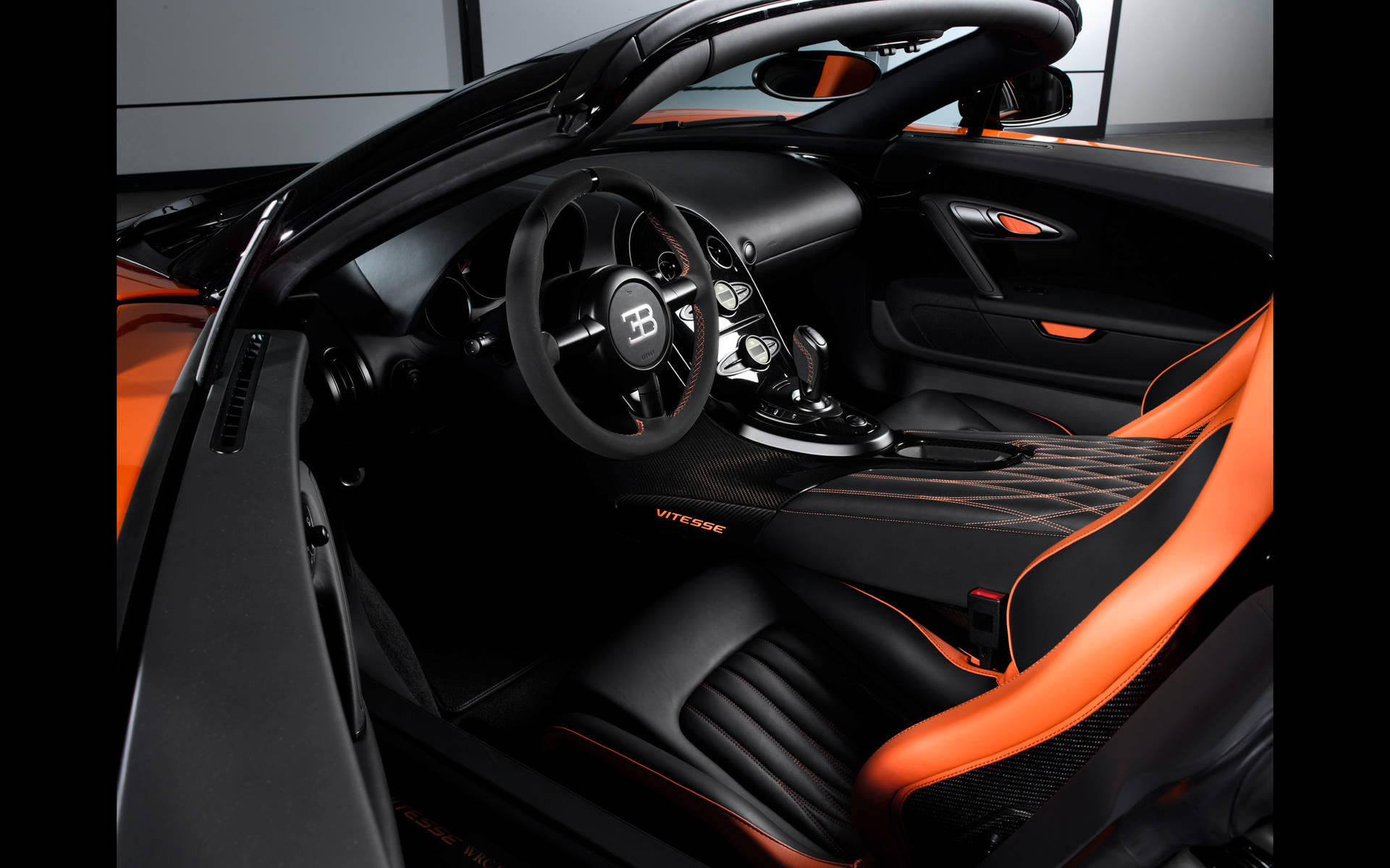 Interior Preto Bugatti Para Iphone Papel de Parede