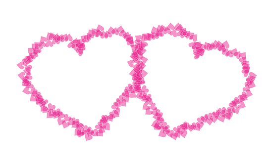 Interlinked Hearts Graphic PNG