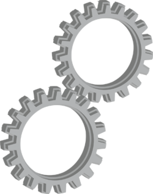 Interlocking Gears Graphic PNG