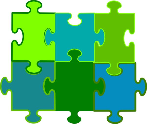 Interlocking Puzzle Pieces Graphic PNG