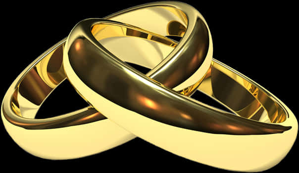 Interlocking Wedding Rings Clipart PNG