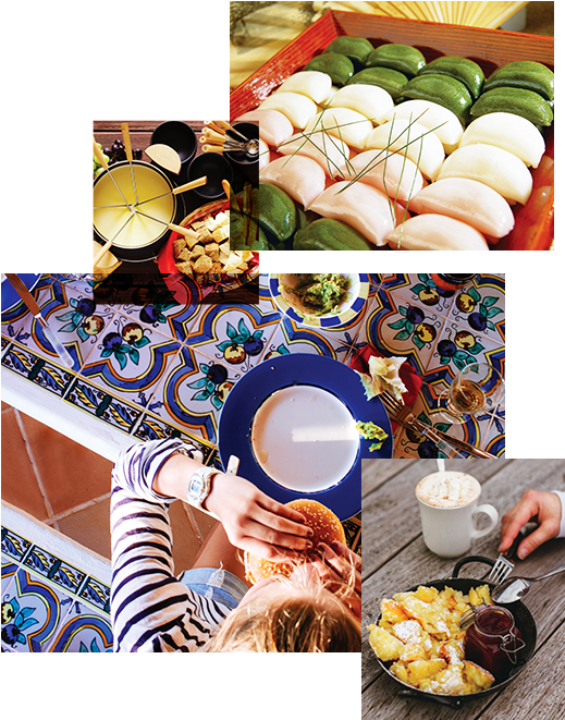 International Cuisine Collage PNG