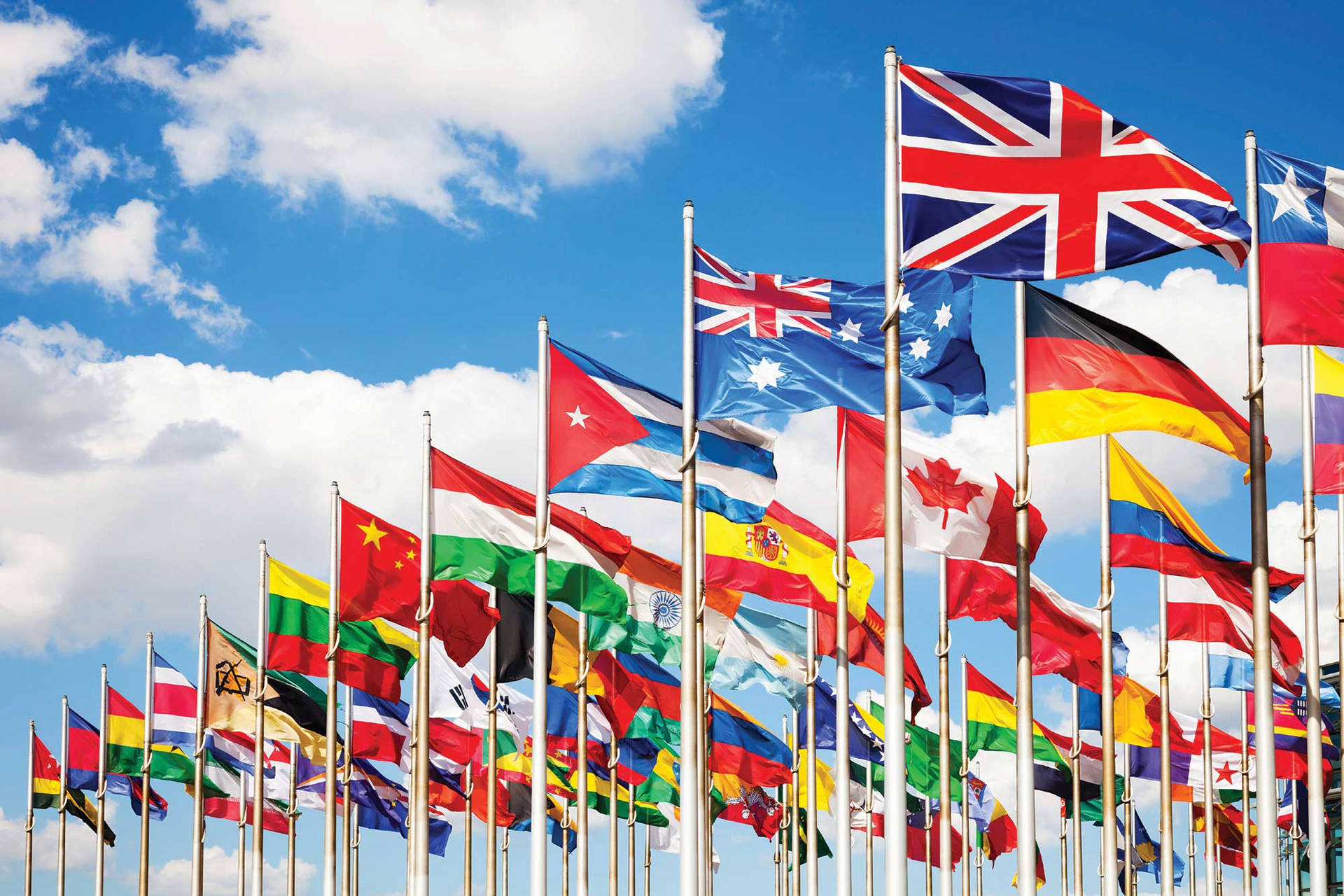 Internationellaorganisationsflaggor. Wallpaper