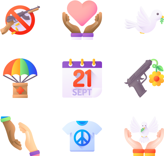 International Peace Day Emojis PNG