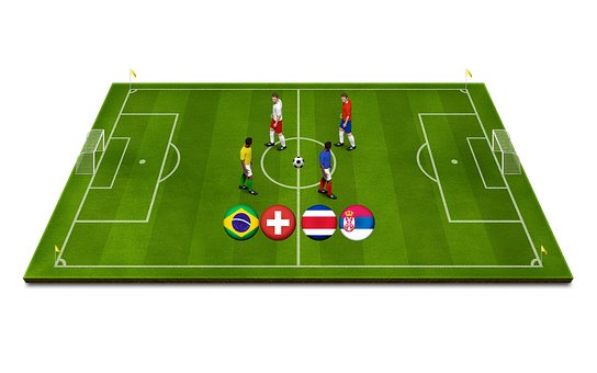 International Soccer Match Setup PNG