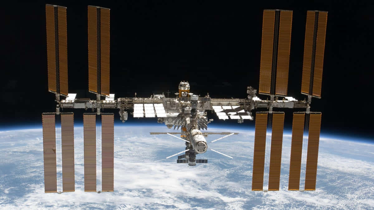Stunning View of the International Space Station Wallpaper