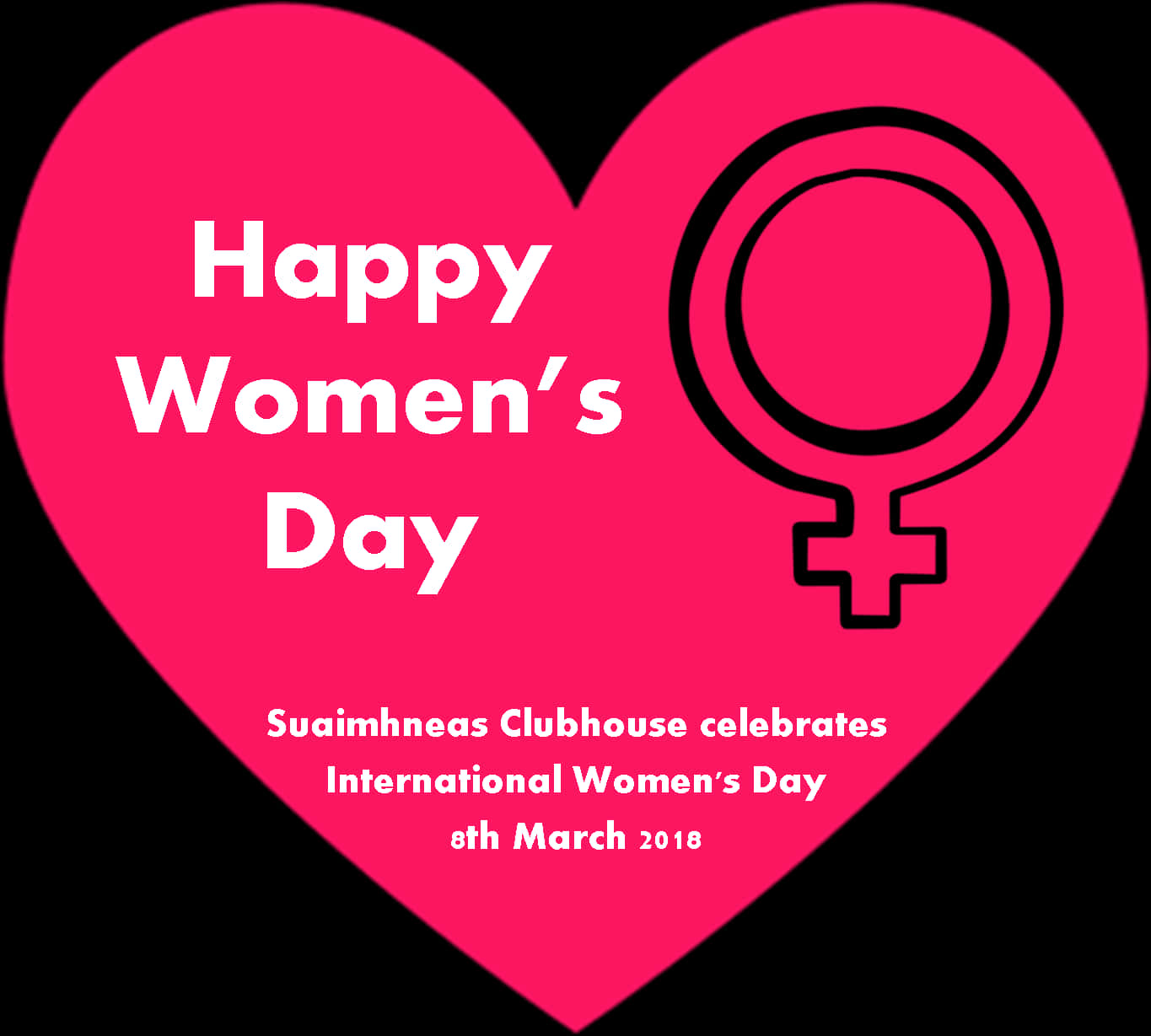 International Womens Day Celebration Heart Graphic PNG