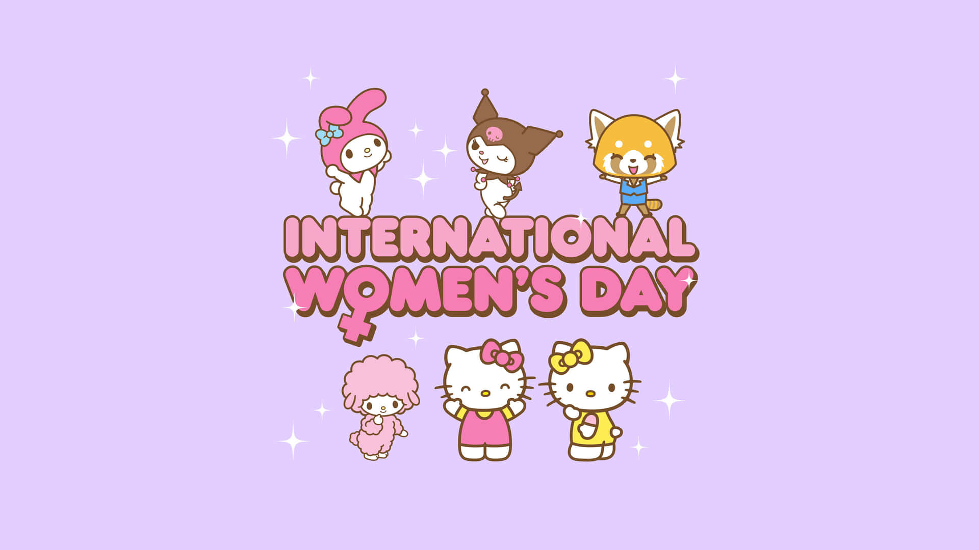 International Womens Day Hello Kitty Celebration Wallpaper