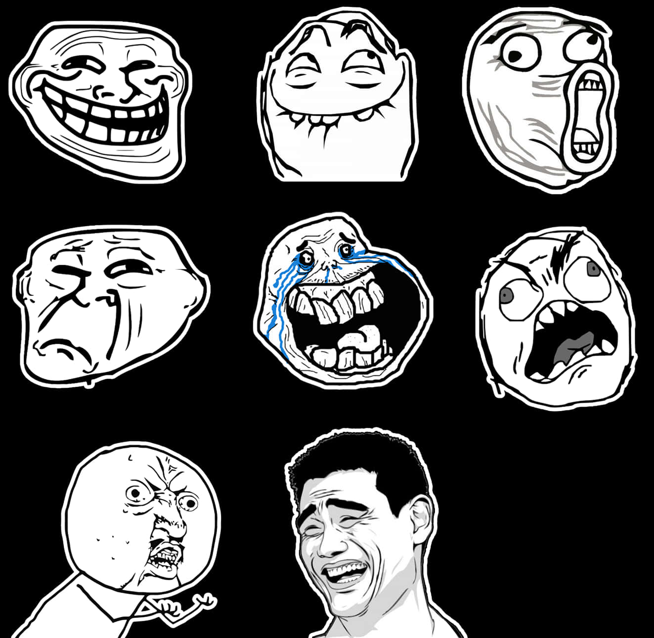 Download Internet Meme Faces Compilation | Wallpapers.com