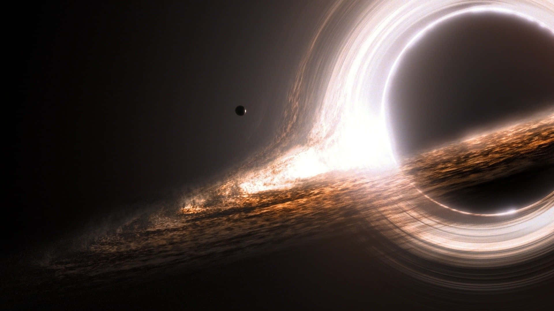 En åndeløs udsigt af den Interstellare Sorte Hul. Wallpaper