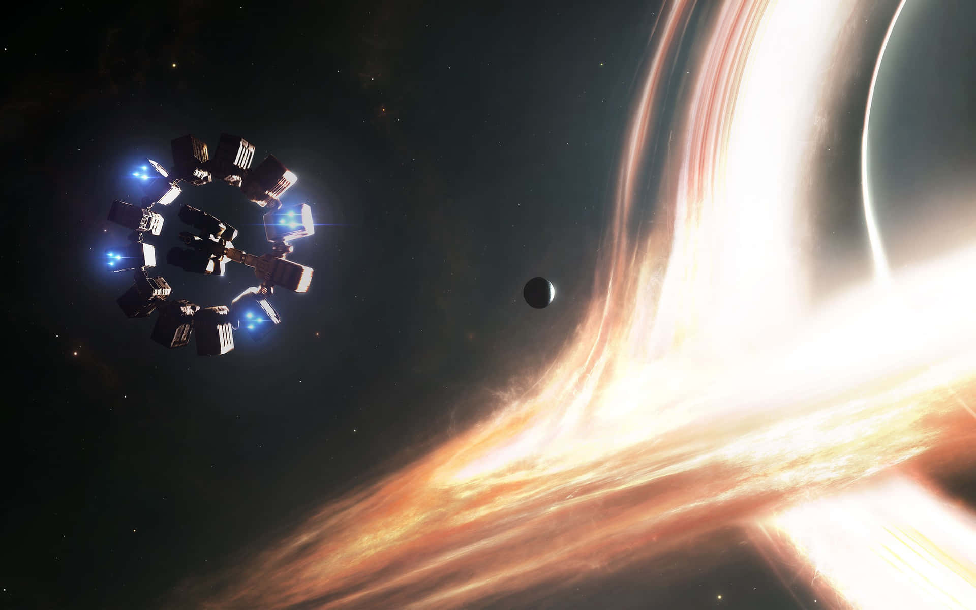Einwunderschönes Bild Des Fernen Und Mysteriösen Interstellaren Schwarzen Lochs Vom Hubble-weltraumteleskop. Wallpaper