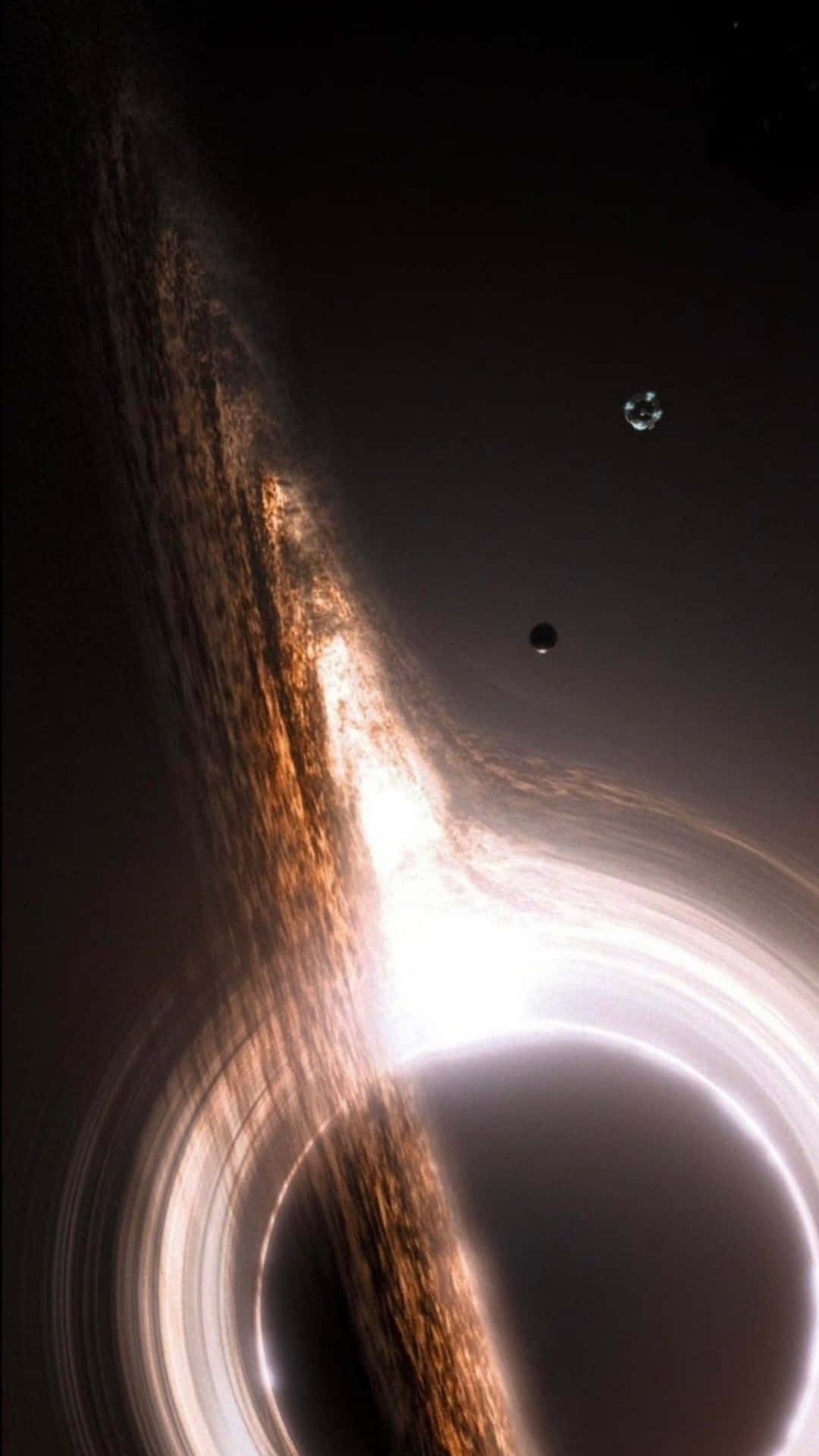 Experience the Beauty and Curiosity of the Interstellar Black Hole. Wallpaper