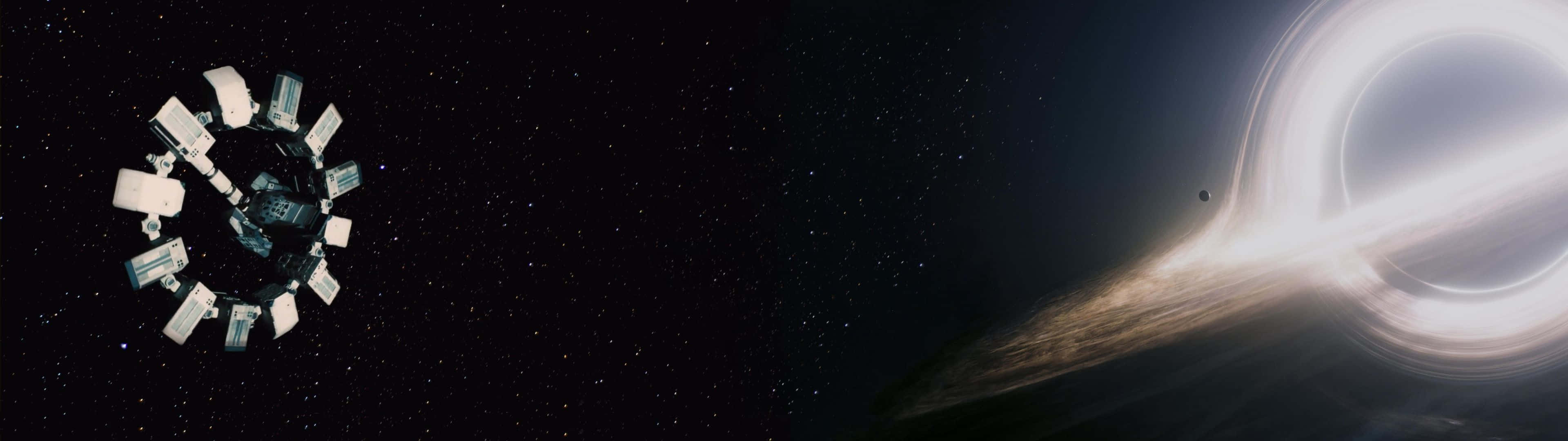 Billede et supermasst black hul i centrum af interstellare. Wallpaper