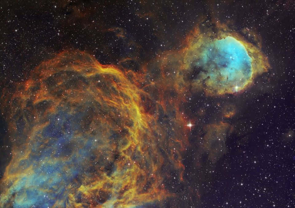Majestic Interstellar Cloud in Outer Space Wallpaper