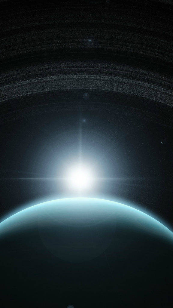 Interstellar Light In Blue Space Phone Wallpaper