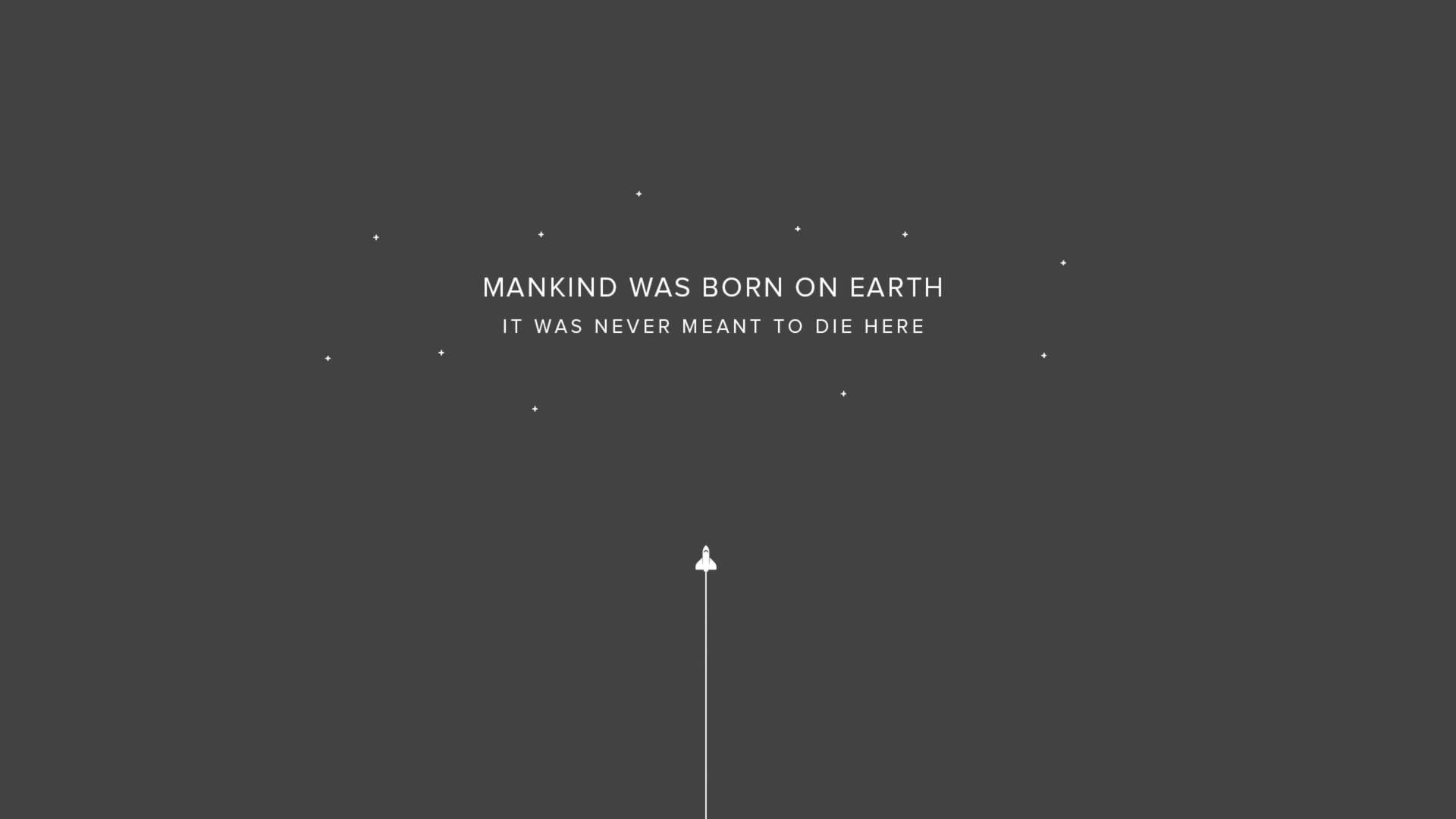 Interstellar Mankind Movie Quote Wallpaper