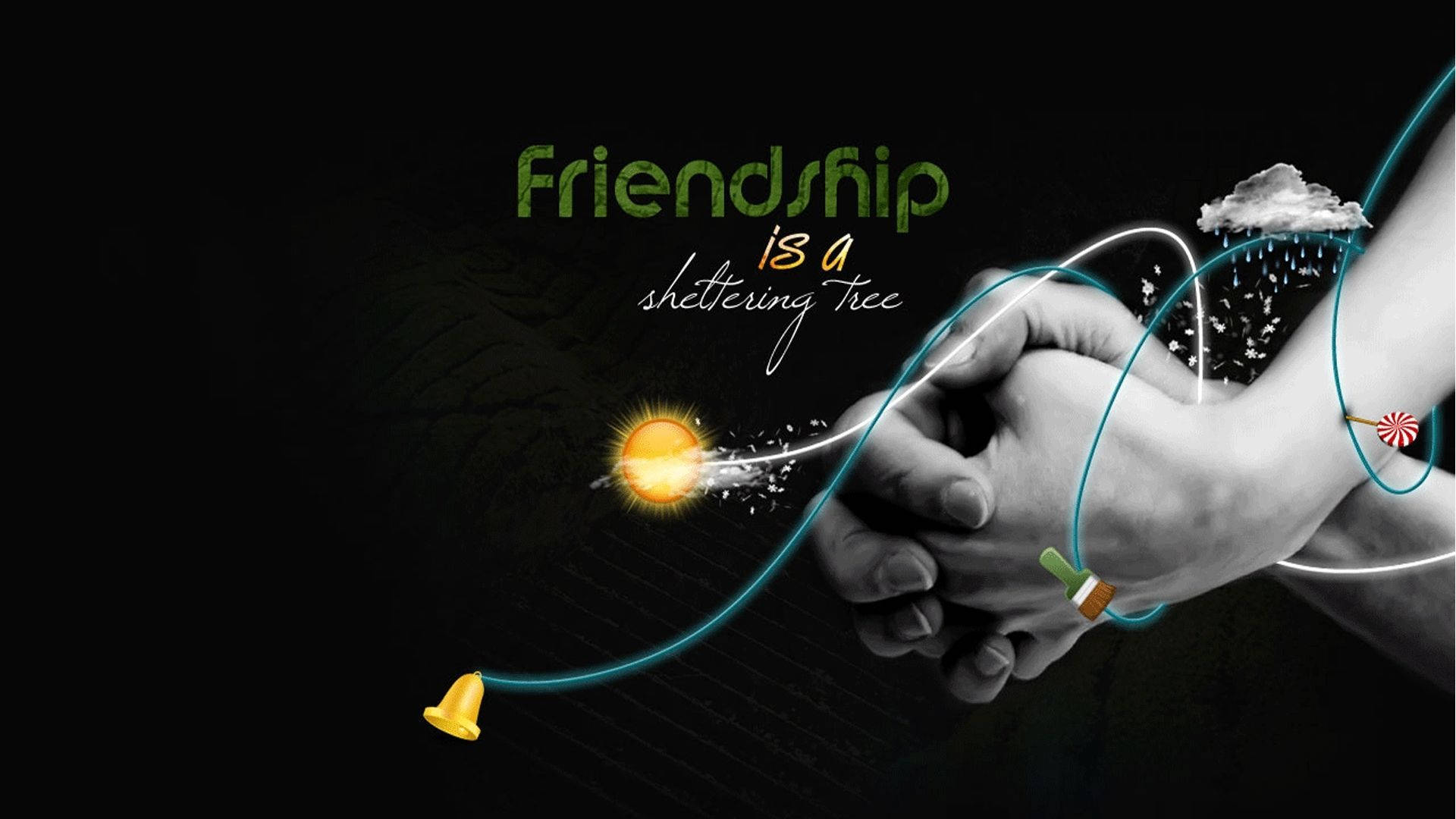 Intertwined Hands On Friendship Day Wallpaper