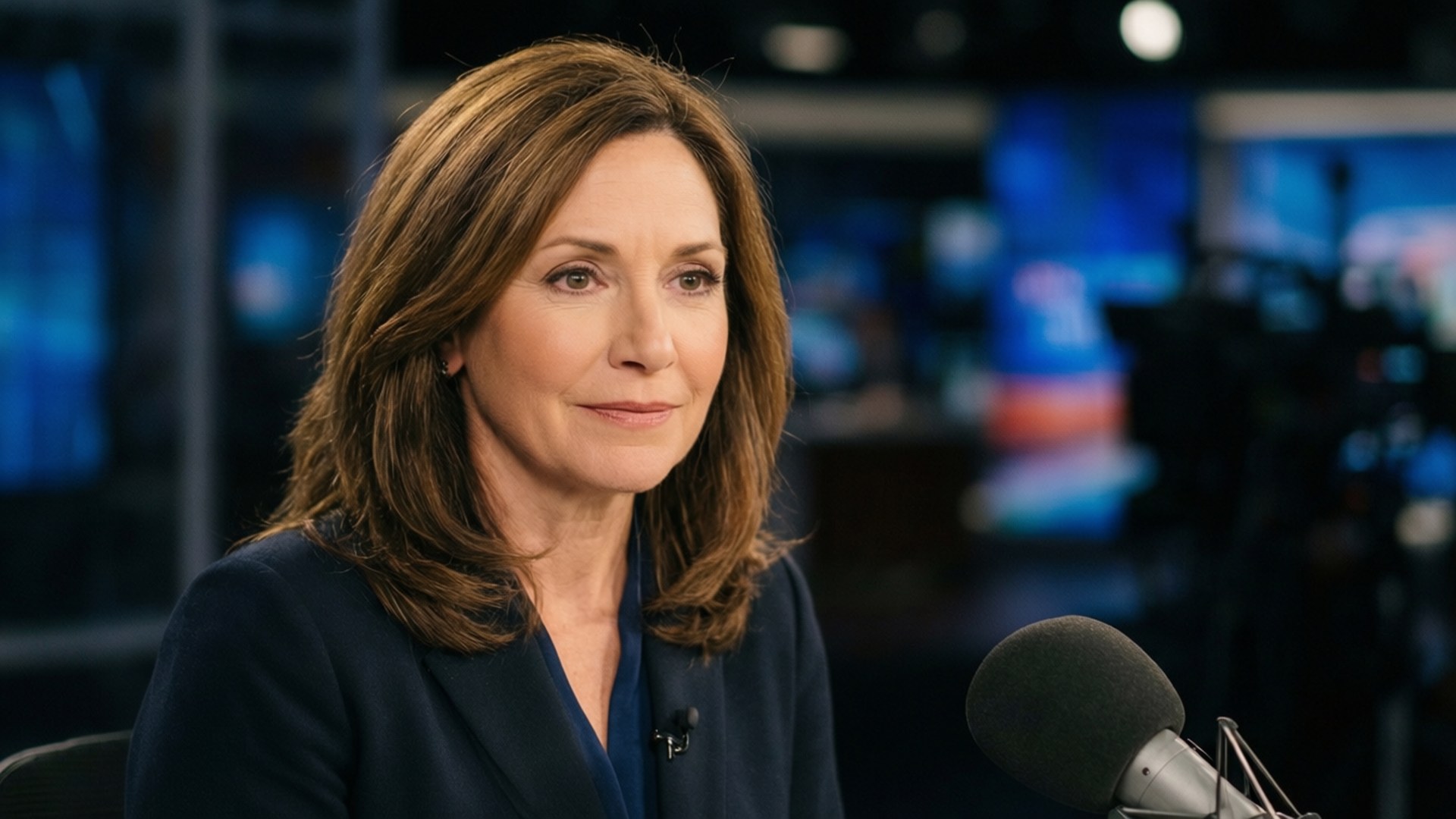 Gabrielle Giffords i et tv-interview, rolig og fattet.