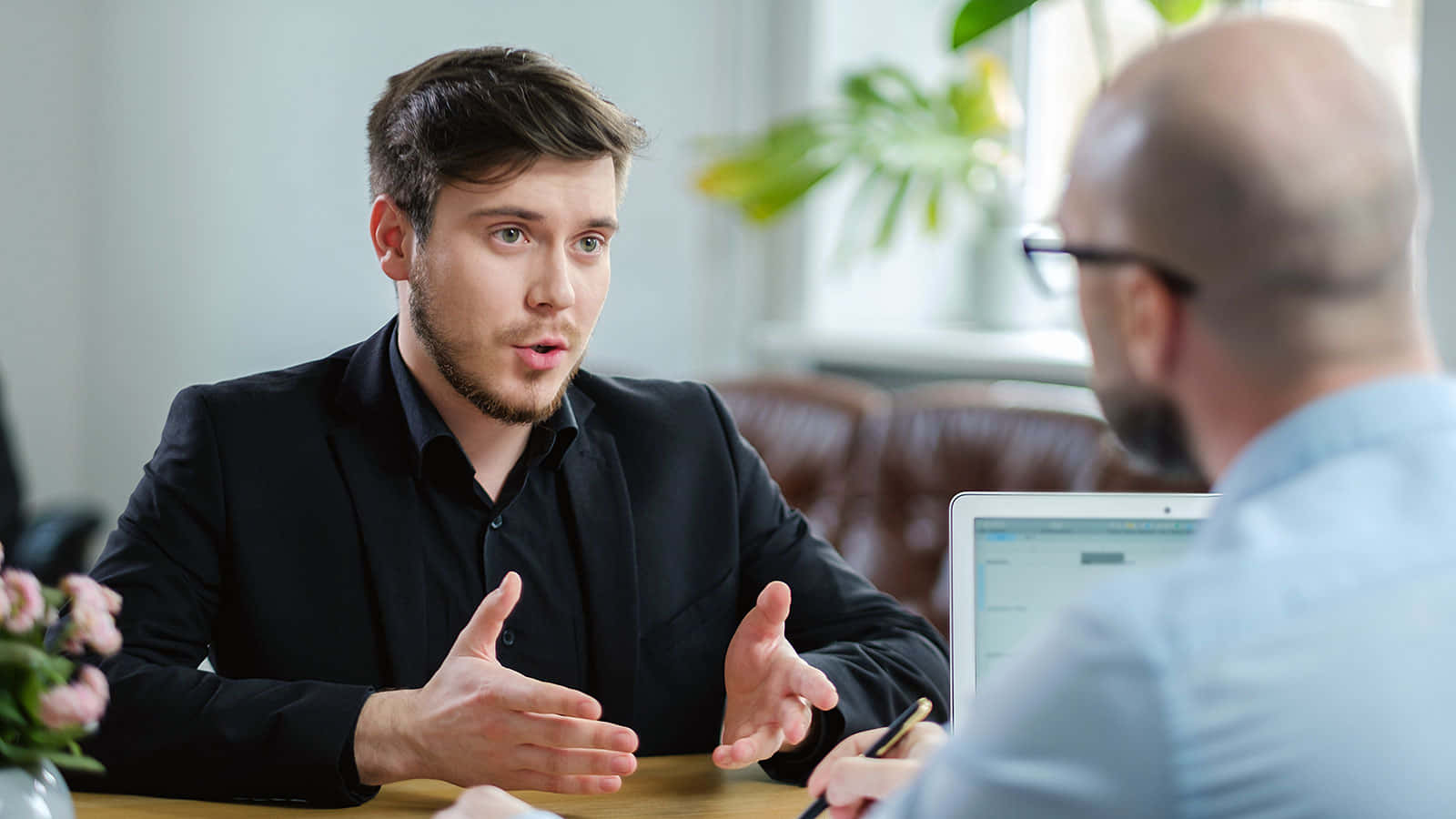 Interview Eager Applicant With Achievements Picture