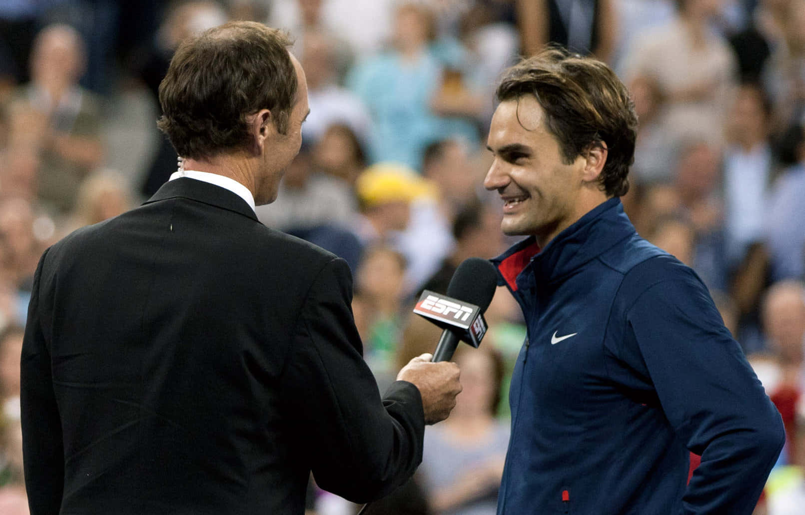 Interview Roger Federer Post Game Smile Picture