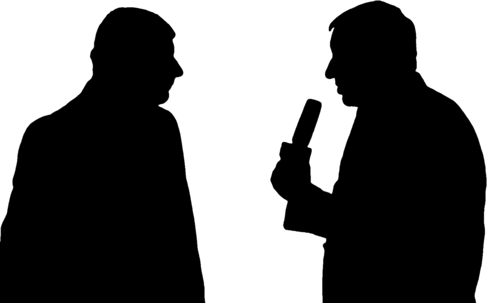 Interview Silhouette Reporterand Subject PNG