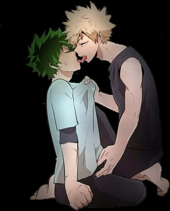 Intimate Moment Anime Characters PNG