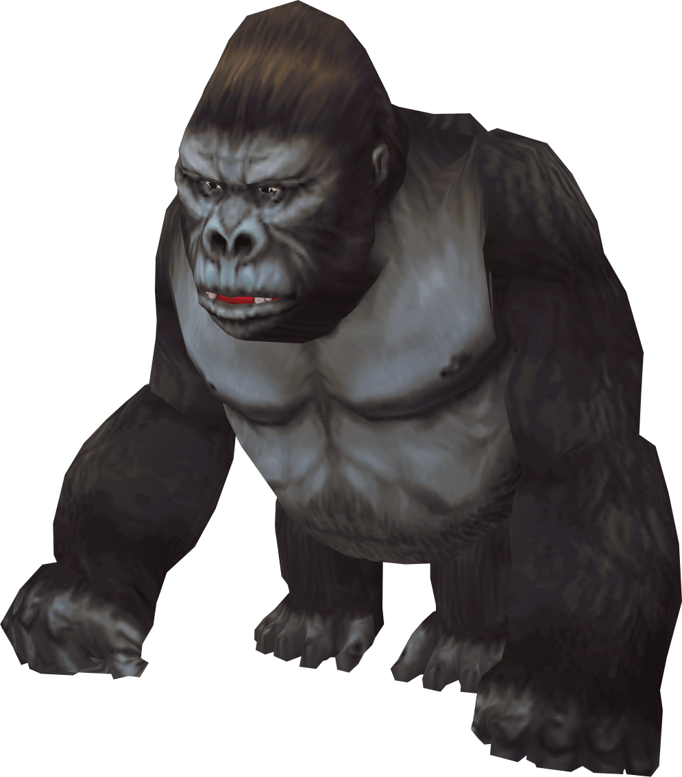 Intimidating Gorilla Illustration PNG