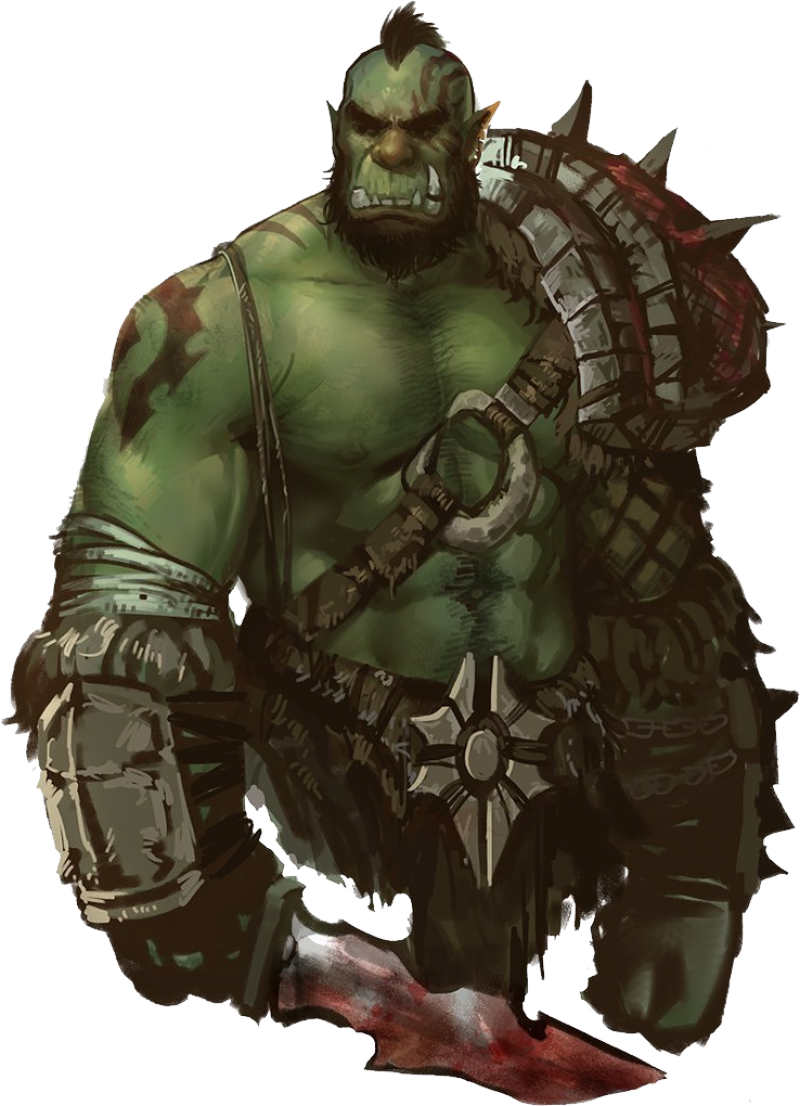 Intimidating Orc Warrior PNG