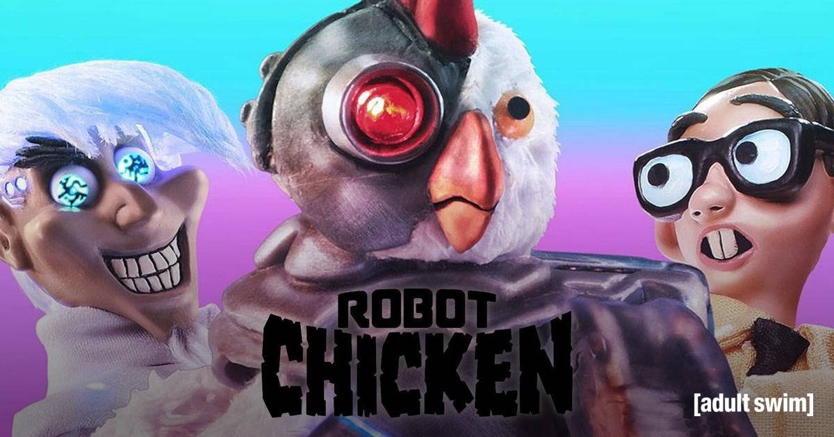 Intimidating Robot Chicken Background Wallpaper