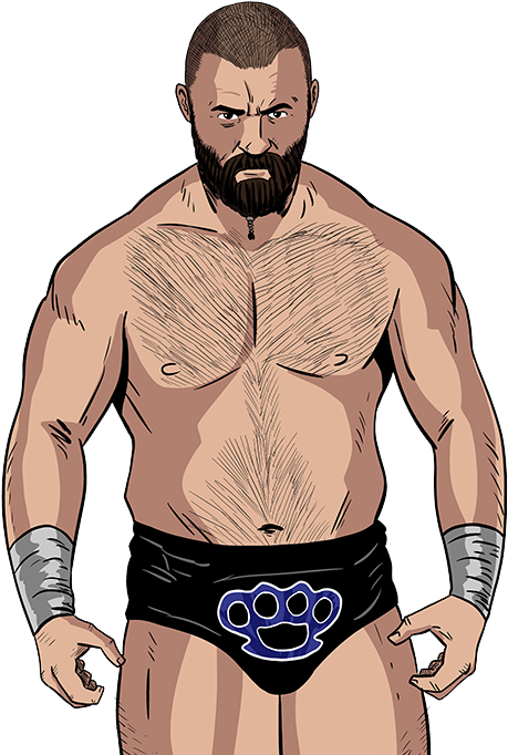 Intimidating Wrestler Illustration PNG