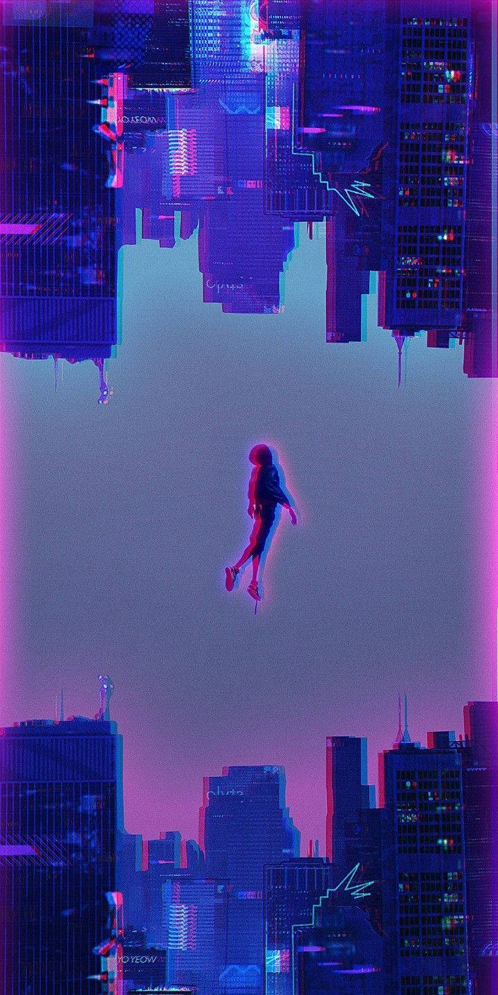 Into The Spider Verse Purple City Background
