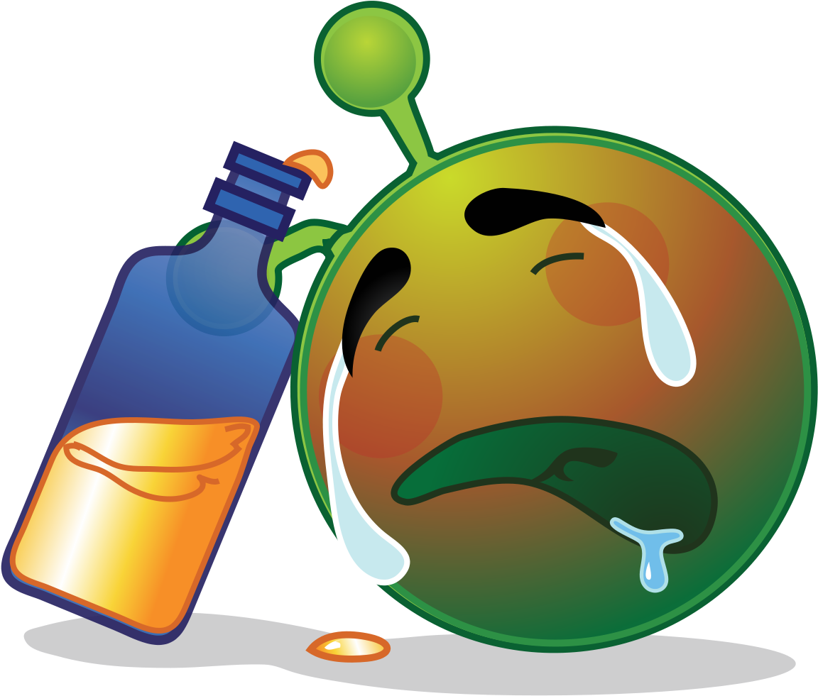 Intoxicated Emoji Spilled Drink PNG