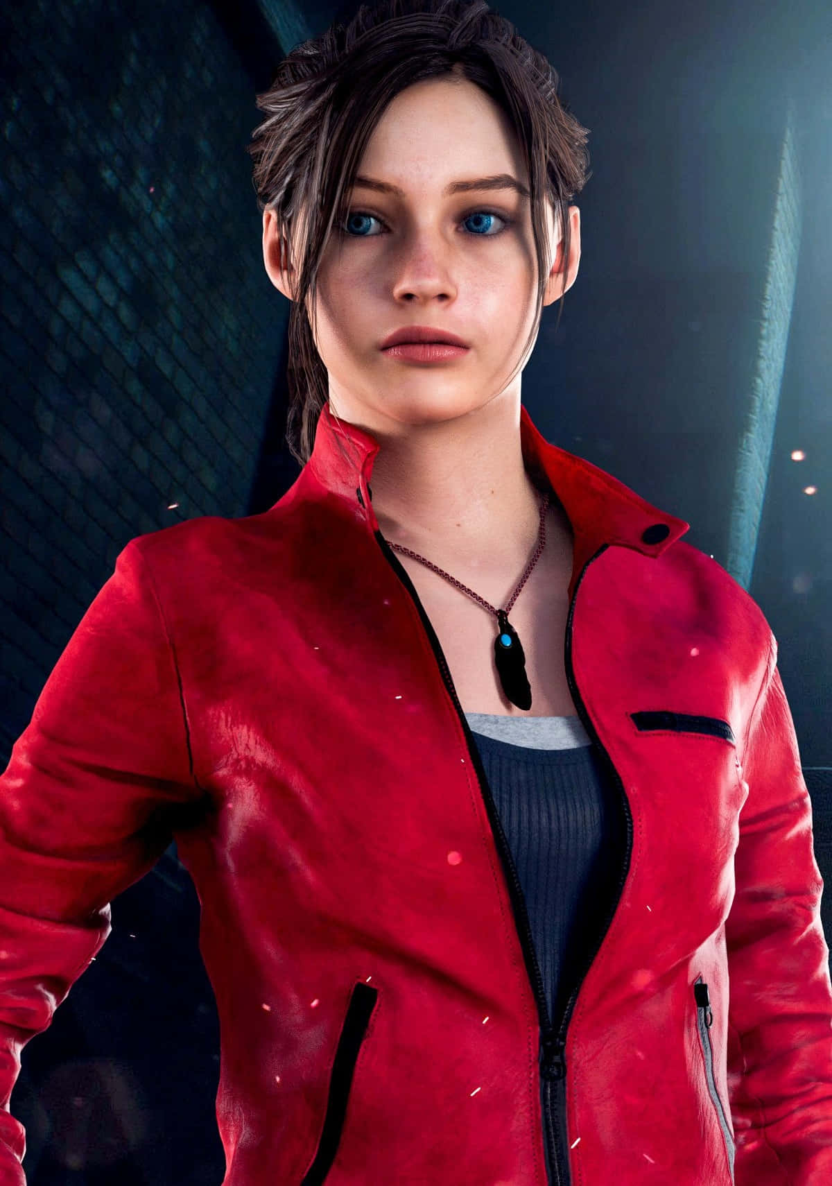 Intrepid Claire Redfield In Action Wallpaper