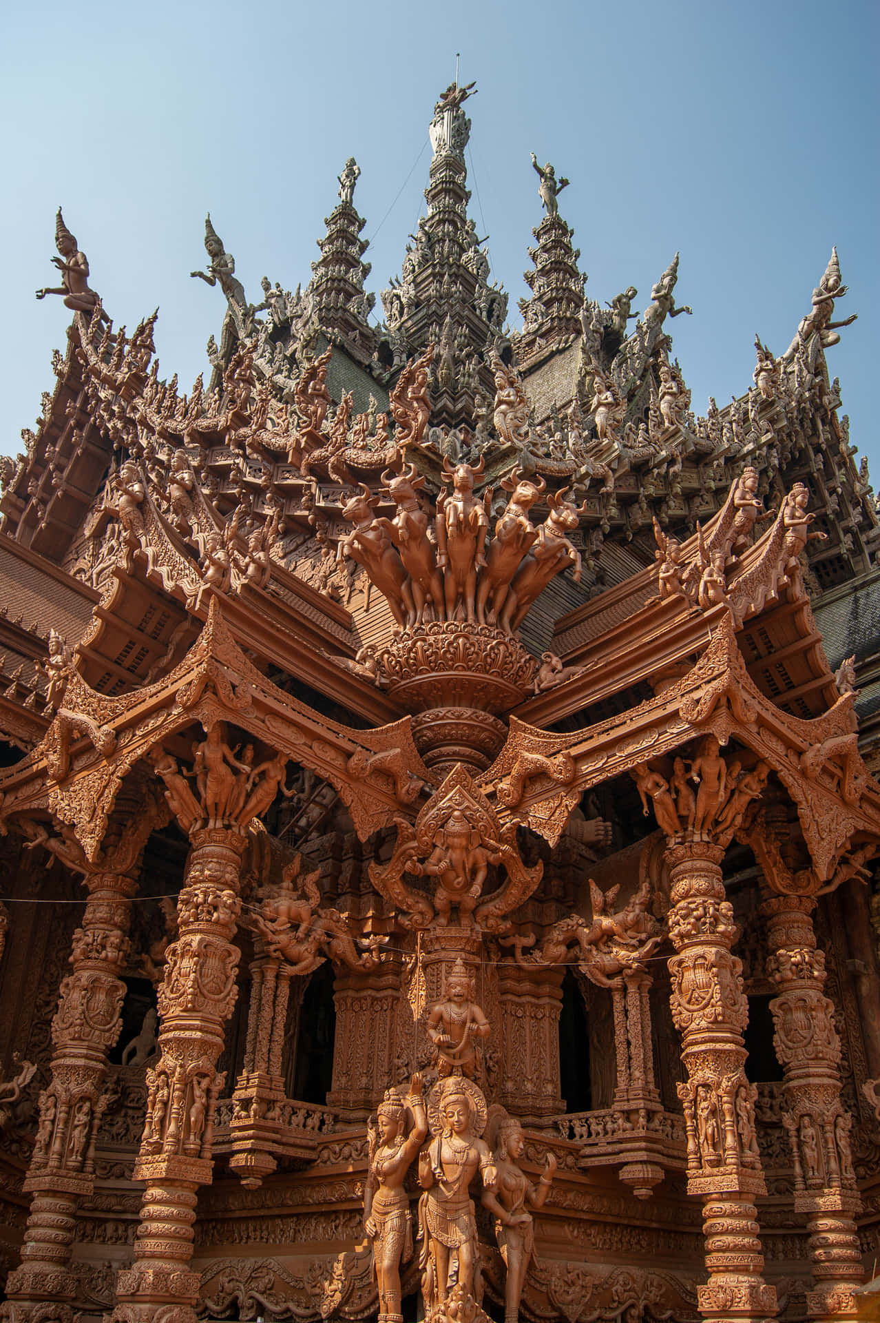 Intricate Architecture Of The Sanctuary Of Truth Wallpaper
